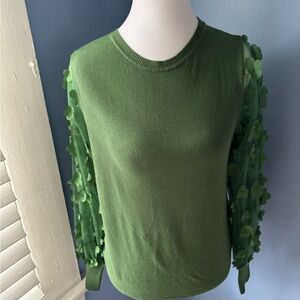 Giani Bernini Green Crew Neck Sweater with Timeless Elegance